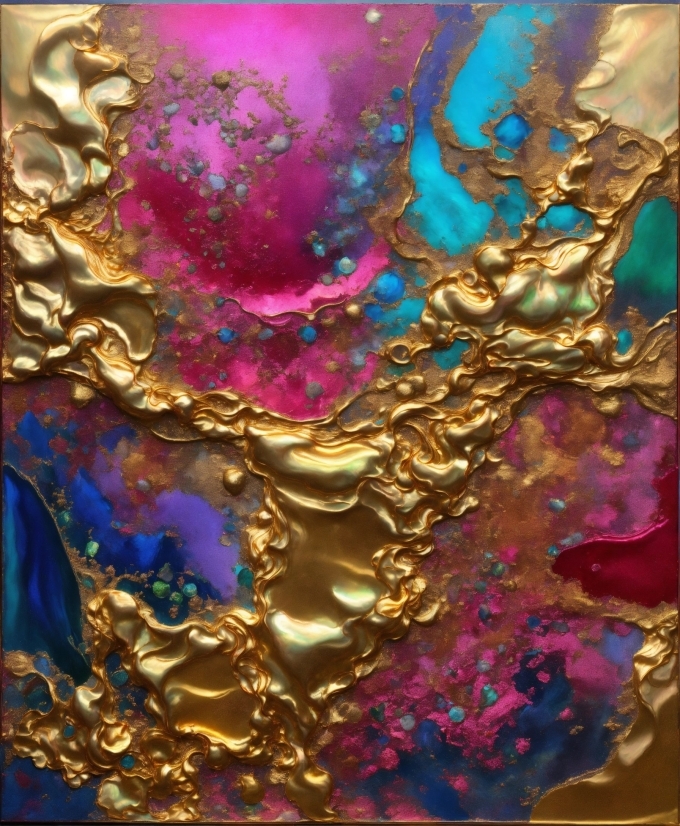 Liquid, Purple, Water, Organism, Gold, Art
