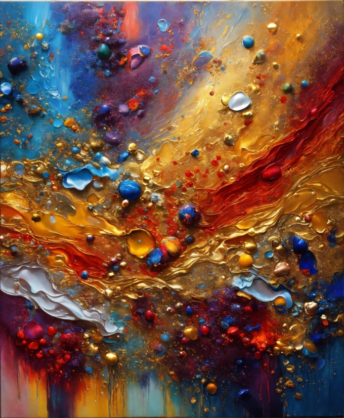 Liquid, Water, Amber, Paint, World, Art