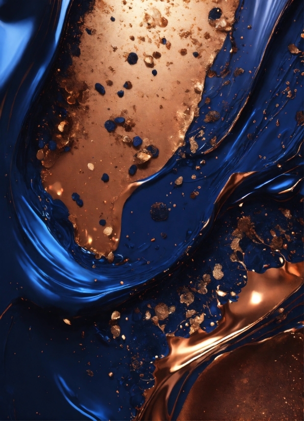 Liquid, Water, Fluid, Art, Drop, Electric Blue