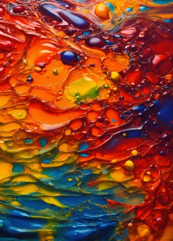 Liquid, Water, Orange, Fluid, Red, Paint