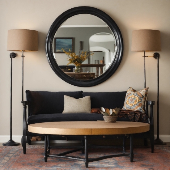 Mirror, Furniture, Property, Table, Plant, Building
