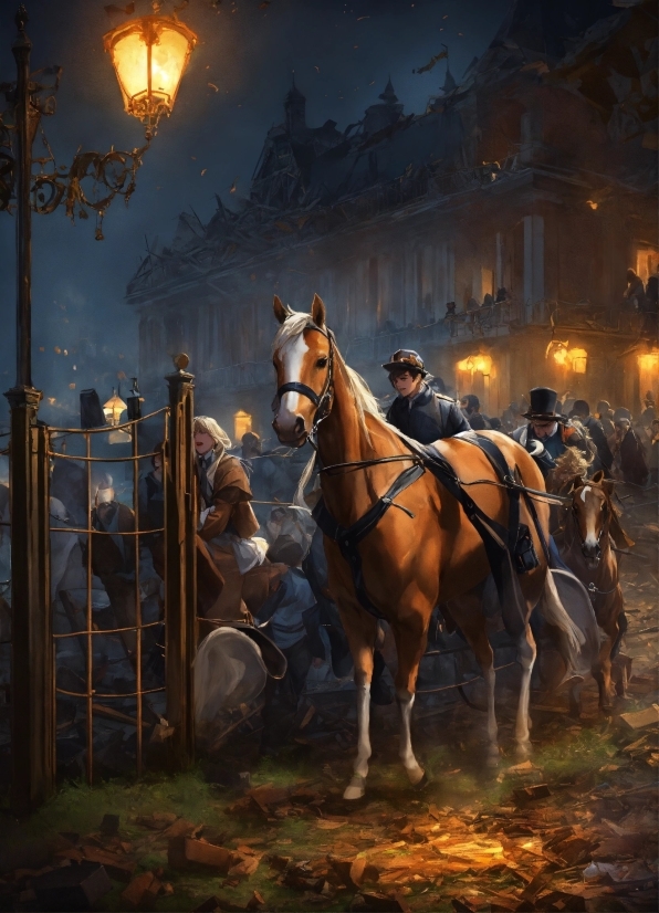 No Copyright Video Background Download, Horse, Wheel, Light, Working Animal, Street Light