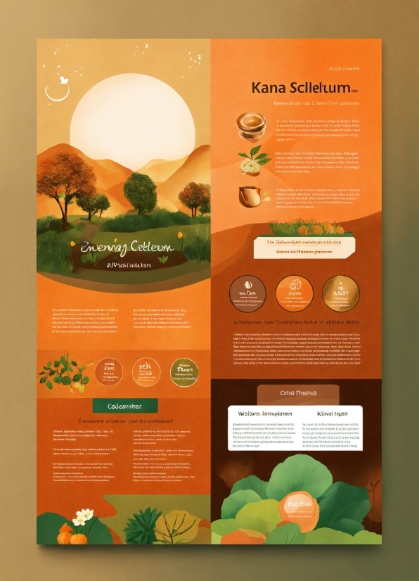 Orange, Organism, Natural Landscape, Font, Poster, Terrestrial Plant