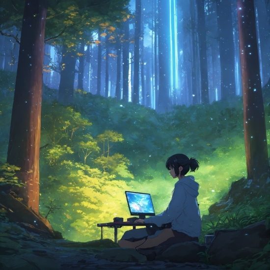 People In Nature, Light, Plant, Nature, Lighting, Laptop