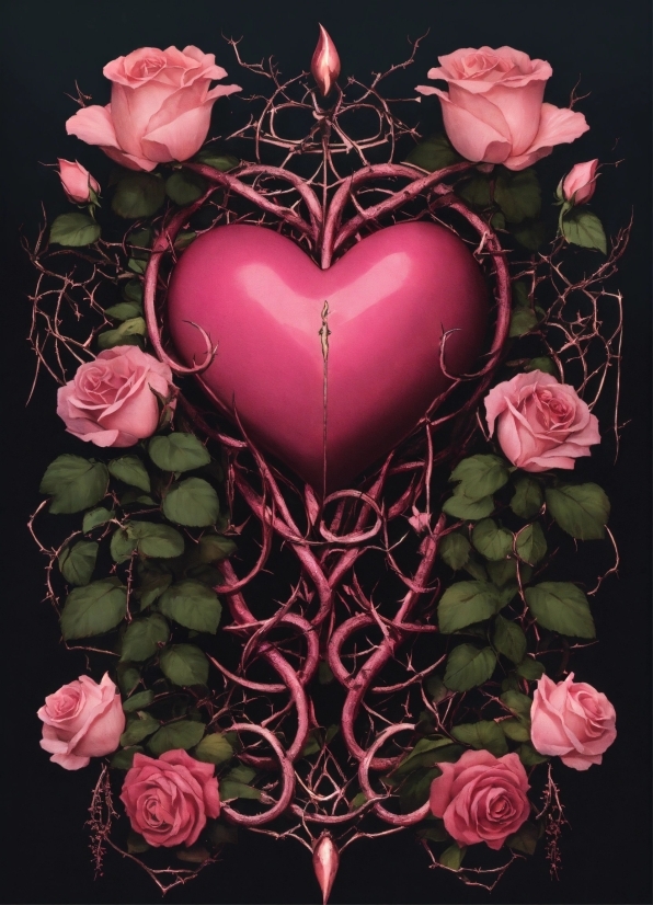 Petal, Picture Frame, Textile, Pink, Flower, Red