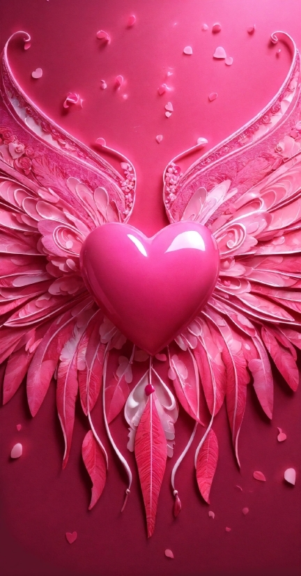 Petal, Pink, Magenta, Heart, Pattern, Event