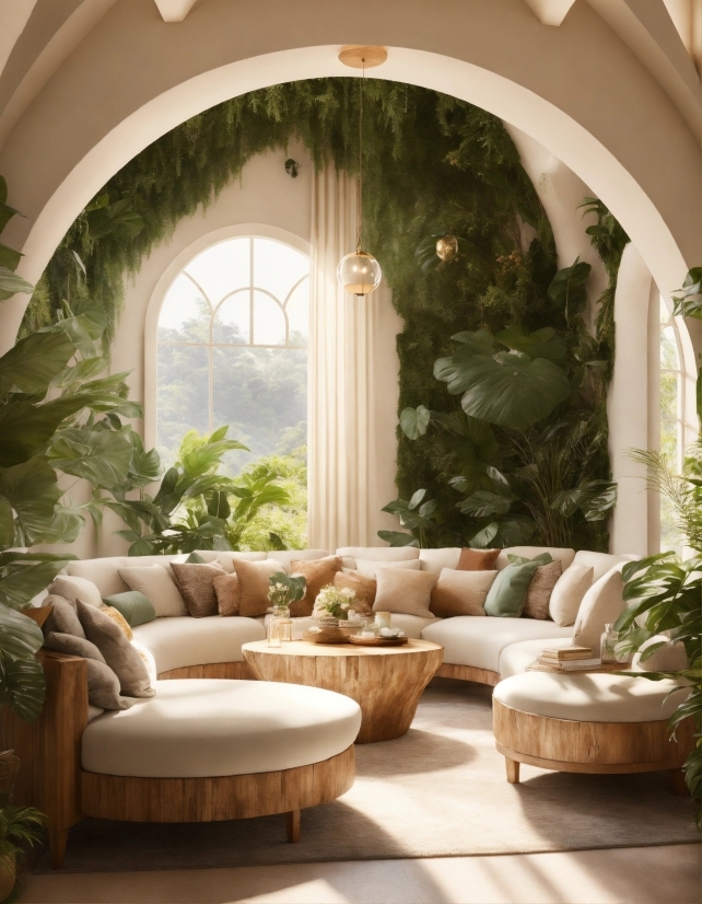 Plant, Building, Property, Window, Couch, Interior Design