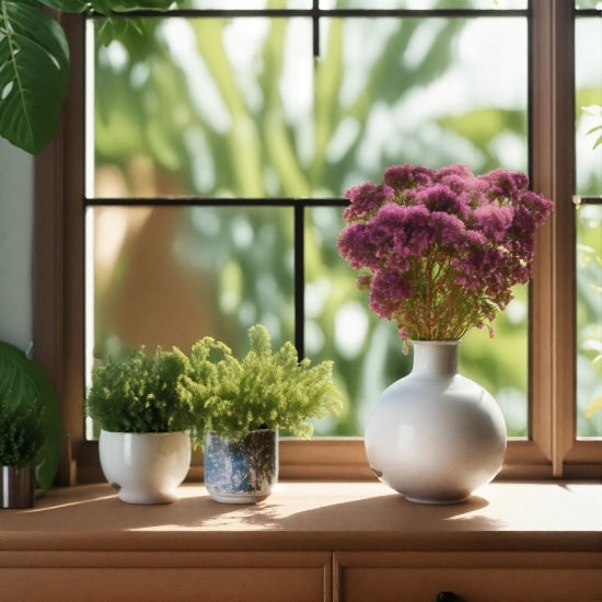 Plant, Flower, Flowerpot, Houseplant, Window, Green