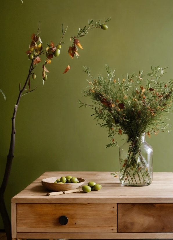 Plant, Flower, Table, Leaf, Branch, Vase