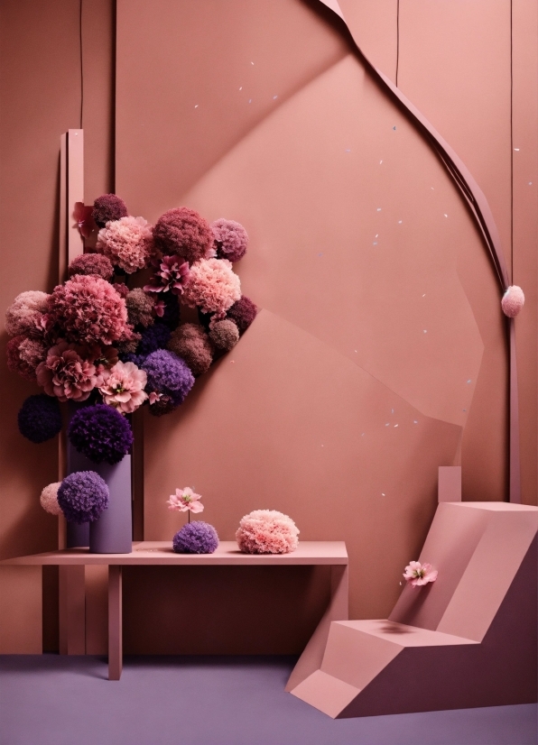 Plant, Flower, Vase, Purple, Interior Design, Pink
