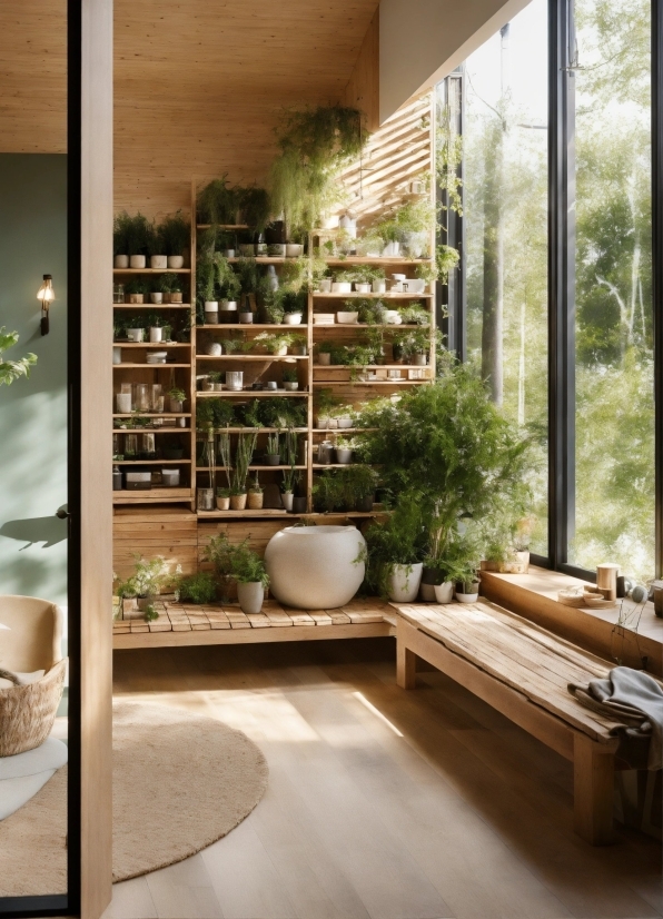 Plant, Furniture, Building, Window, Wood, Interior Design