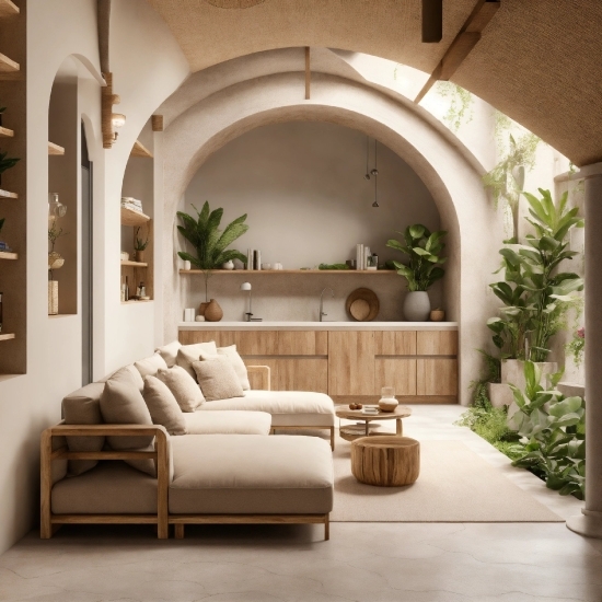 Plant, Furniture, Couch, Building, Comfort, Wood