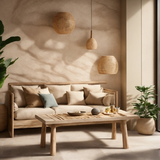 Plant, Furniture, Couch, Wood, Interior Design, Houseplant
