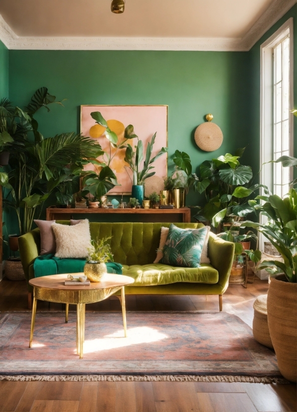 Plant, Furniture, Property, Houseplant, Green, Flowerpot