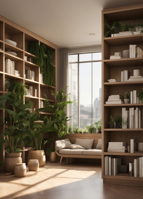 Plant, Furniture, Property, Shelf, Houseplant, Building