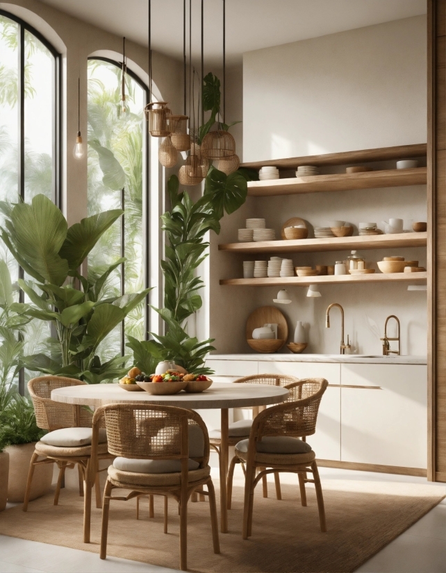 Plant, Furniture, Property, Table, Houseplant, Building