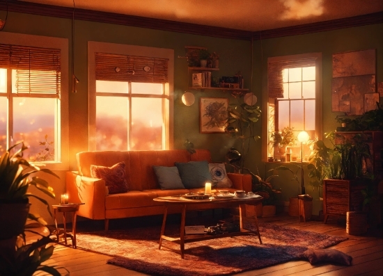 Plant, Furniture, Property, Window, Couch, Table