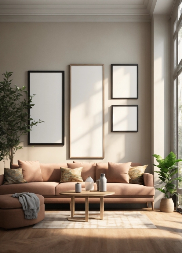 Plant, Furniture, Window, Table, Couch, Wood