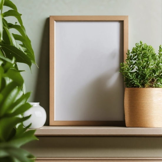 Plant, Green, Houseplant, Rectangle, Flowerpot, Picture Frame