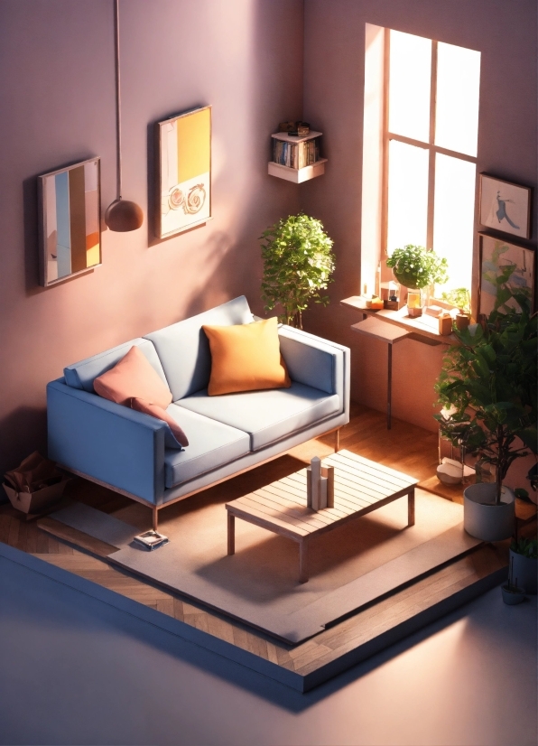 Plant, Picture Frame, Furniture, Flowerpot, Houseplant, Window