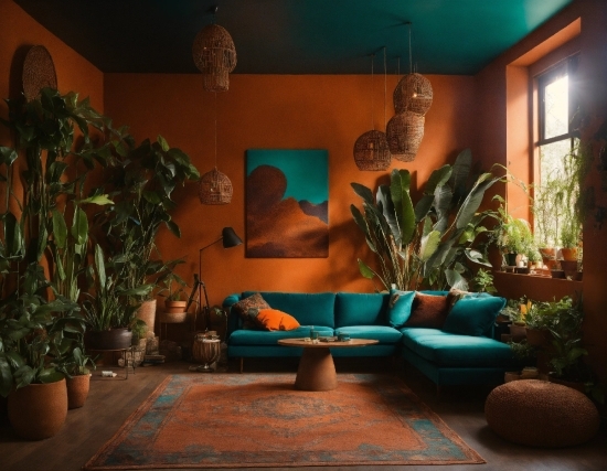 Plant, Property, Building, Couch, Green, Houseplant