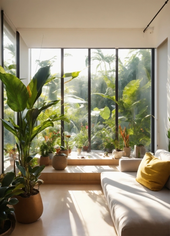 Plant, Property, Building, Window, Houseplant, Flowerpot