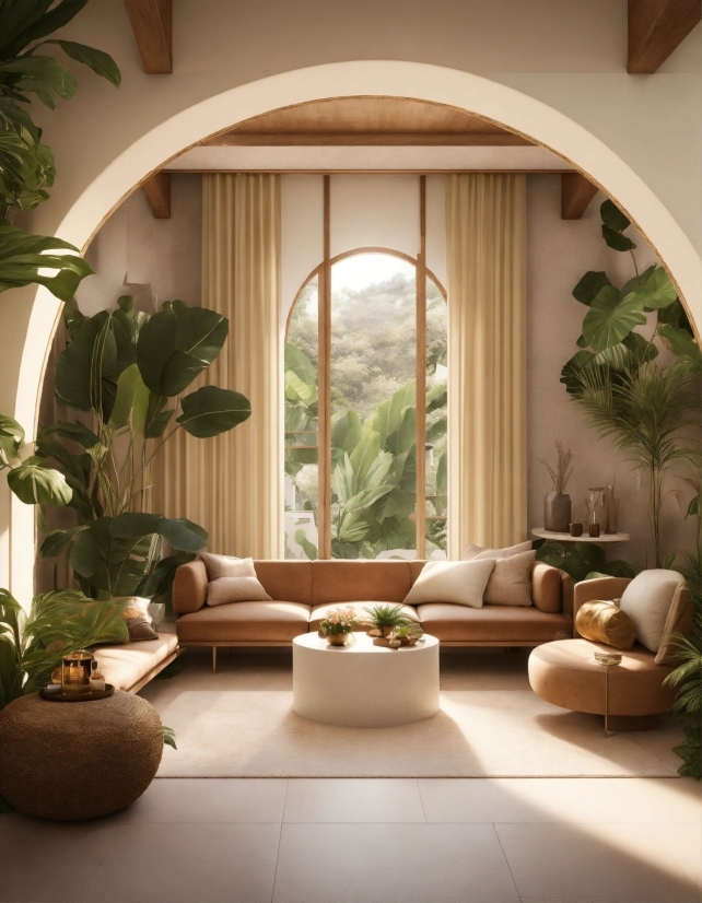 Plant, Property, Couch, Building, Interior Design, Comfort