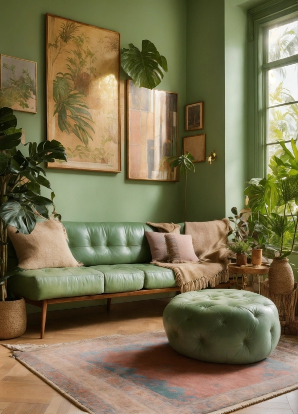 Plant, Property, Couch, Furniture, Green, Interior Design