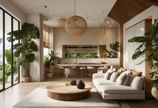 Plant, Property, Couch, Furniture, Houseplant, Building