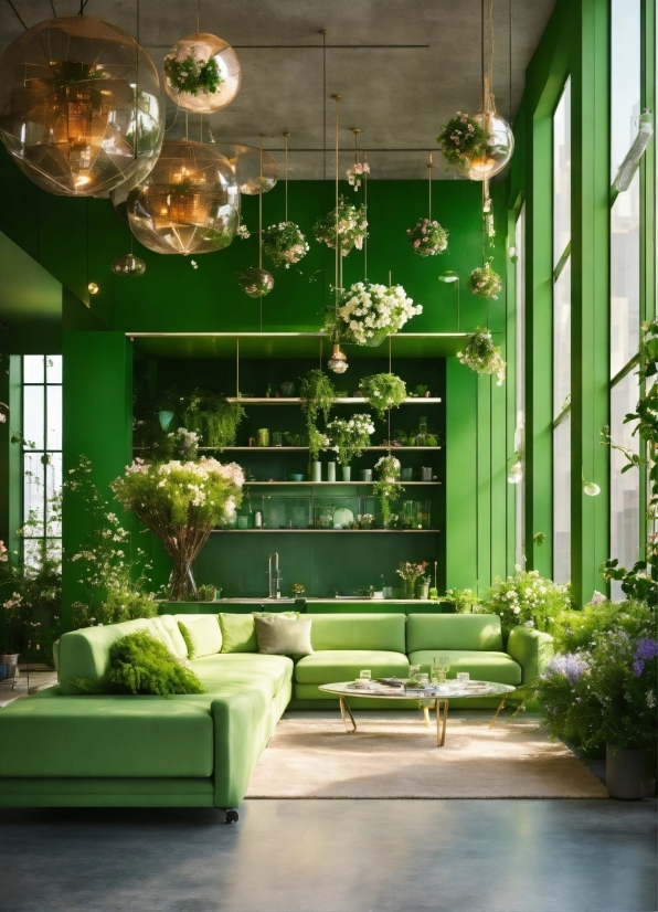 Plant, Property, Furniture, Building, Green, Table
