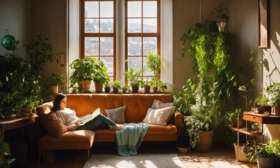 Plant, Property, Furniture, Window, Building, Flowerpot