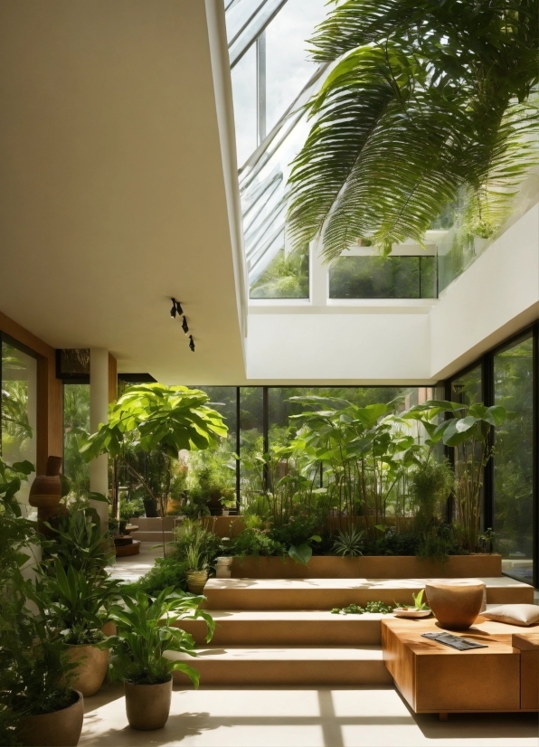 Plant, Property, Light, Shade, Architecture, Flowerpot