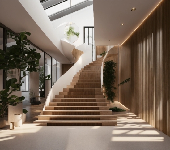 Plant, Property, Stairs, Interior Design, Architecture, Fixture