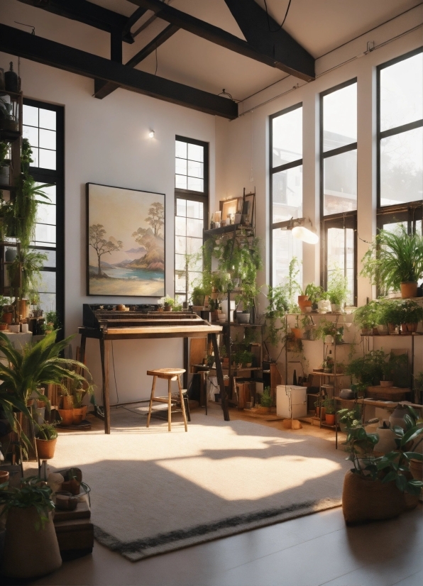 Plant, Property, Window, Flowerpot, Building, Houseplant