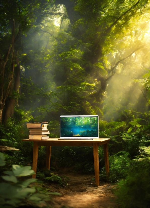 Plant, Table, Furniture, Computer, Personal Computer, Natural Environment