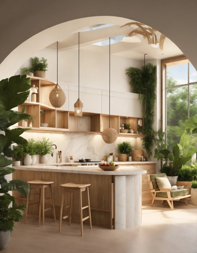 Plant, Table, Furniture, Houseplant, Wood, Interior Design