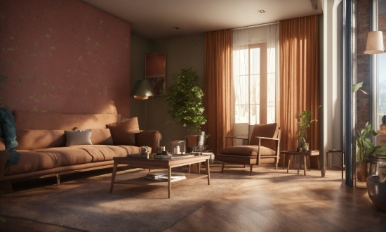 Plant, Table, Property, Furniture, Couch, Building
