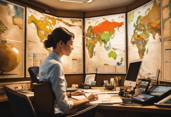 Polar Bear Stock Footage, Table, World, Desk, Interior Design, Computer