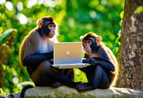 Primate, Computer, Personal Computer, Laptop, Leaf, Temple