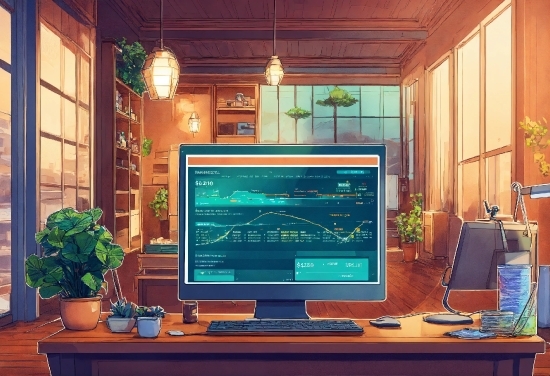 Property, Table, Furniture, Plant, Computer, Computer Desk