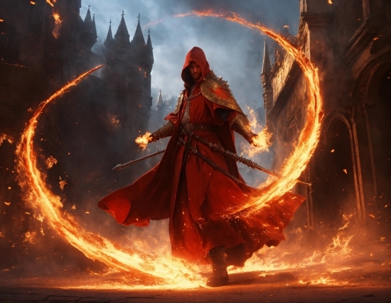 Public Domain Book Images, Human, Fire, Heat, Flame, Event