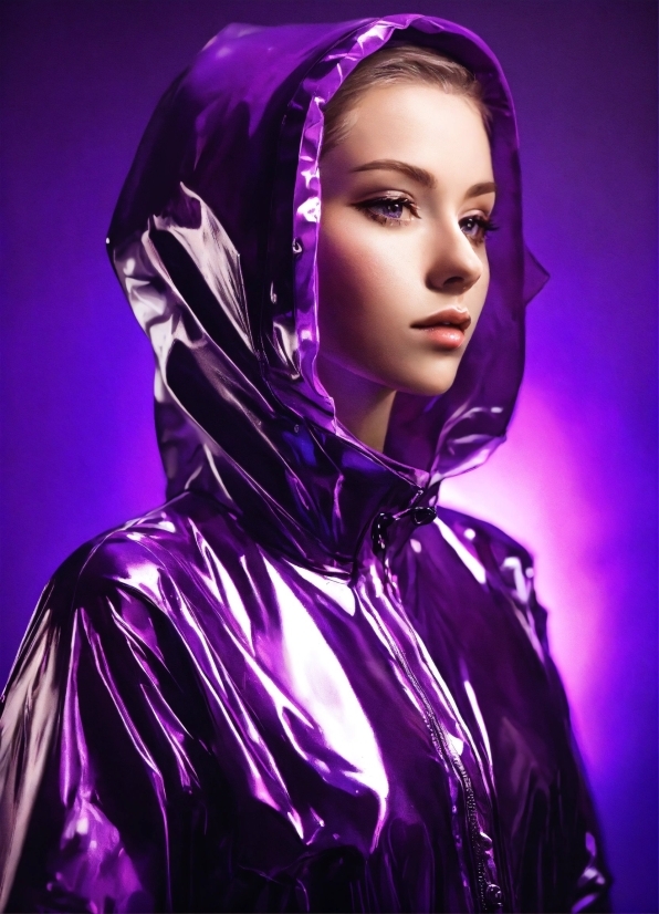 Purple, Flash Photography, Violet, Sleeve, Eyelash, Magenta