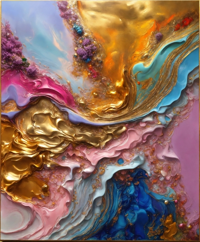 Purple, Liquid, Organism, Body Of Water, Art, Paint