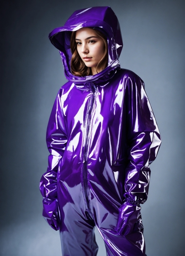 Purple, Sleeve, Violet, Silk, Jacket, Headgear
