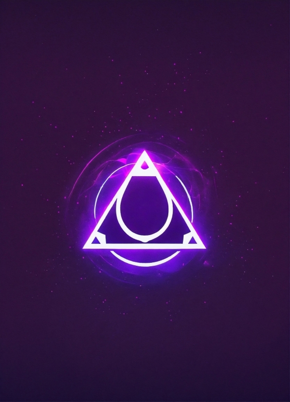Purple, Triangle, Sleeve, Font, Violet, Art