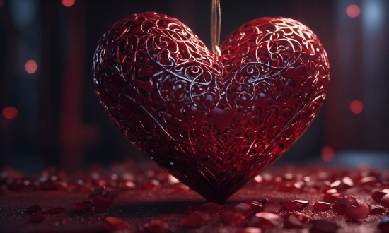 Red, Font, Tints And Shades, Heart, Ornament, Event