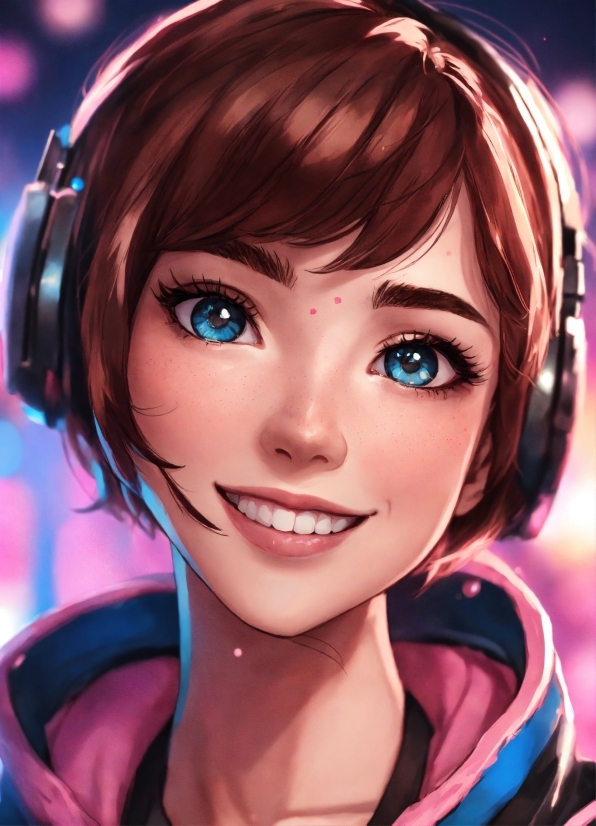 Royalty Free Video Game Footage, Smile, Hairstyle, Eyebrow, Eyelash, Mouth