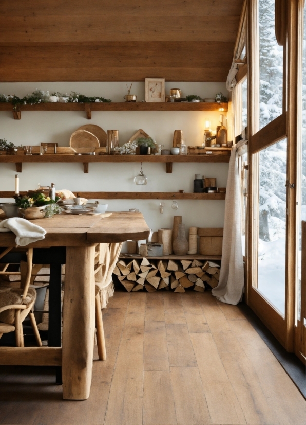 Shelf, Table, Wood, Shelving, Interior Design, Floor