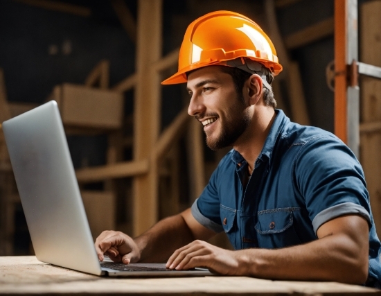Shutterstock Stock Video Footage, Computer, Smile, Personal Computer, Helmet, Hard Hat