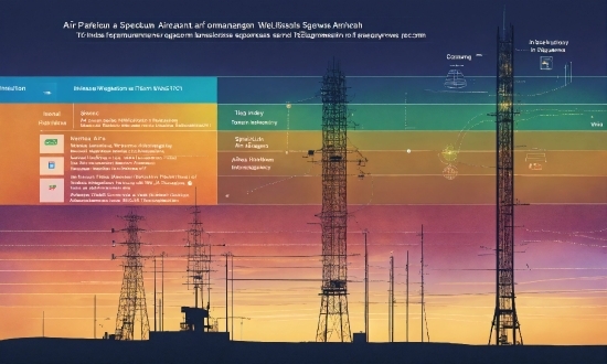 Sky, Afterglow, Electricity, Line, Overhead Power Line, Horizon